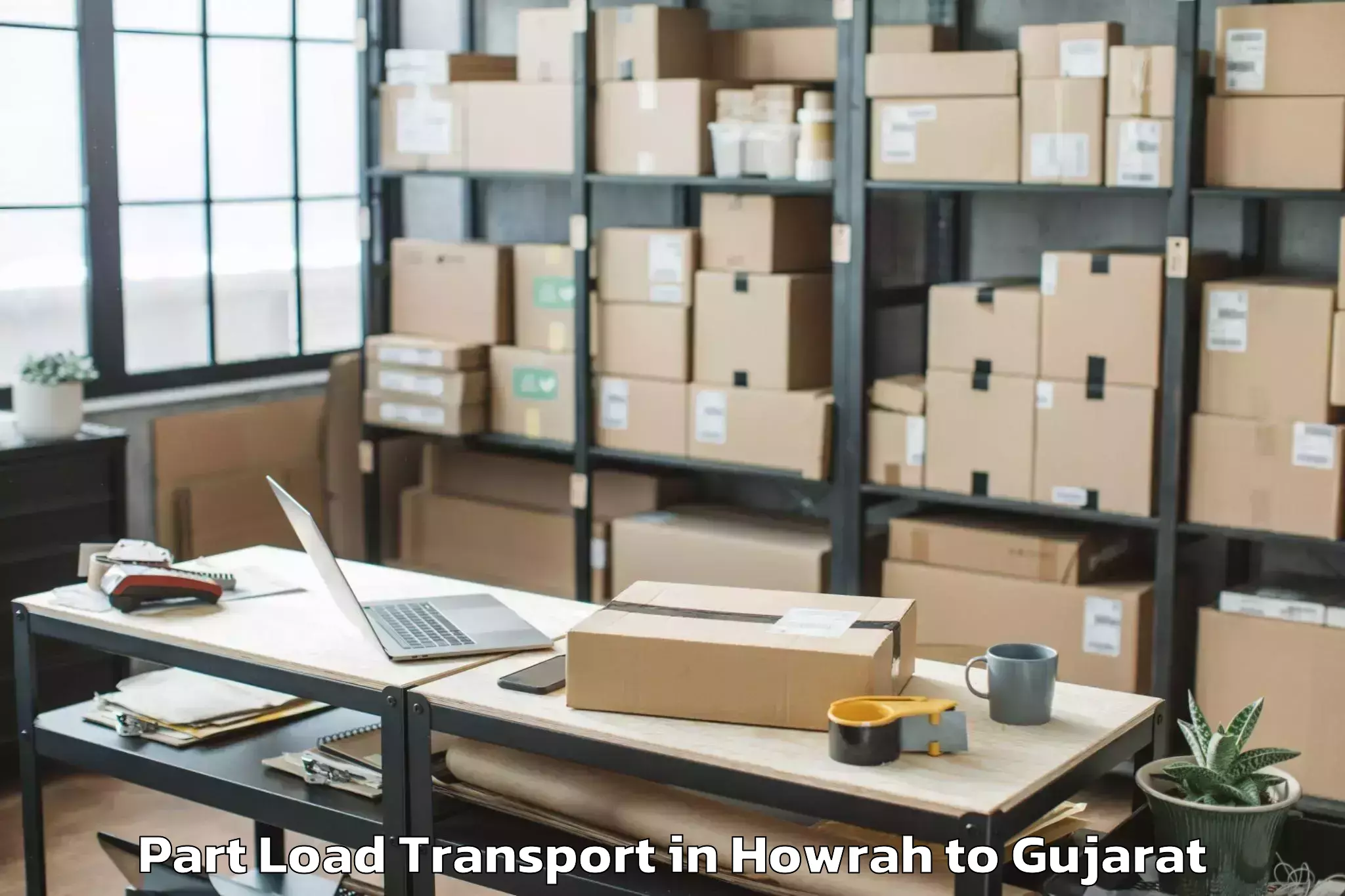 Trusted Howrah to Junagadh Part Load Transport